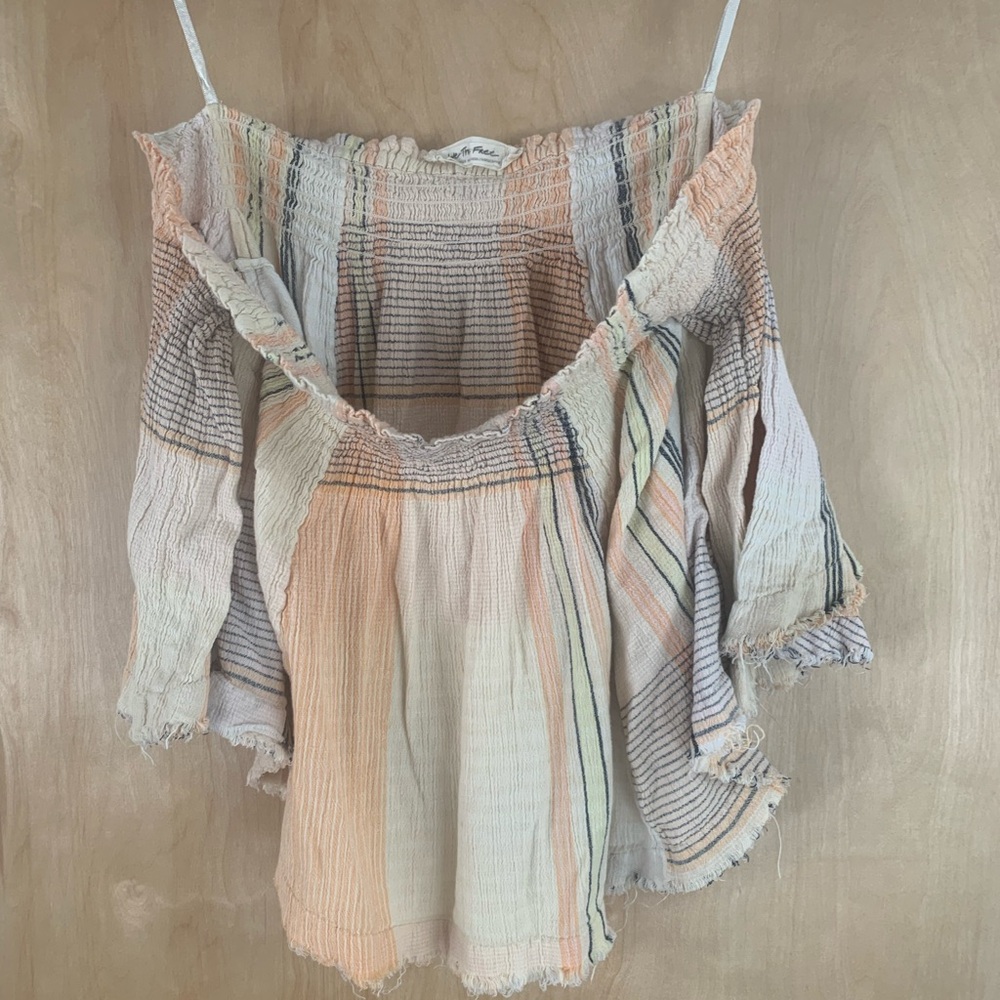 We The Free Multicolor Striped Blouse